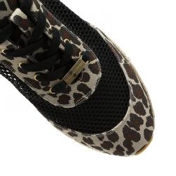مملوكة مسبقًا Stella McCartney Leopard Print Canvas and Mesh Espadrille Sneakers Size 39
