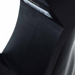 Pre Owned Stella McCartney Black Faux Leather Hadley Platform Ankle Boots Size 40