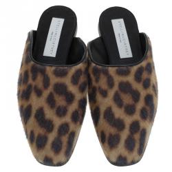 Pre Owned صندل ستيلا مكارتني فراء صناعية طبع فهد مقاس 35