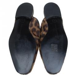 Pre Owned صندل ستيلا مكارتني فراء صناعية طبع فهد مقاس 35