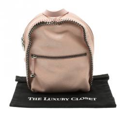 Pre Owned Stella McCartney Pink Faux Leather Falabella Backpack