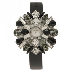 Pre Owned Swarovski White Stainless Steel Crystals Shourouk  Women's Wristwatch 21MM