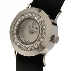 Pre Owned Swarovski White Stainless Steel Crystals Shourouk  Women's Wristwatch 21MM
