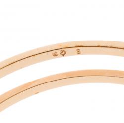 Pre Owned Swarovski Crystal Studded Pyramid Rose Gold Tone Bracelet S