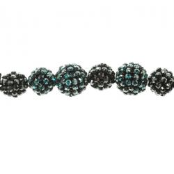 Pre Owned Swarovski Blue Crystal And Ribbon Choker Necklace