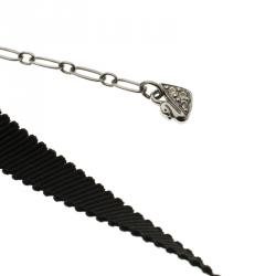 Pre Owned Swarovski Blue Crystal And Ribbon Choker Necklace