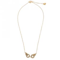 Swarovski Interlocking Rings Yellow Crystal Necklace