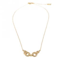 Swarovski Interlocking Rings Yellow Crystal Necklace