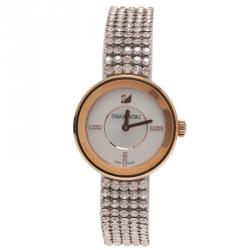 Pre Owned Swarovski Silver Stainless Steel Piazza Mini Mesh Women's Wristwatch 30MM