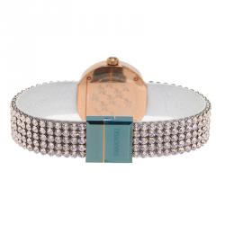 Pre Owned Swarovski Silver Stainless Steel Piazza Mini Mesh Women's Wristwatch 30MM