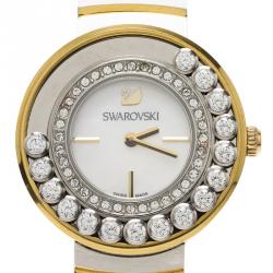 Pre Owned Swarovski White Stainless Steel Lovely Crystal Women's Wristwatch 35MM