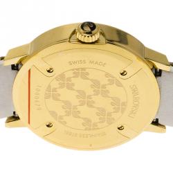 Pre Owned Swarovski Silver Gold-Plated Stainless Steel Crystal Piazza Mesh Women's Wristwatch 36MM