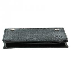 Pre Owned S.T. Dupont Black Leather Diamond Card Holder