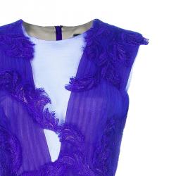 Tadashi Shoji Purple Gathered Gown S