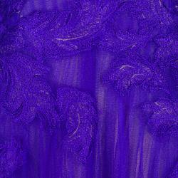 Tadashi Shoji Purple Gathered Gown S