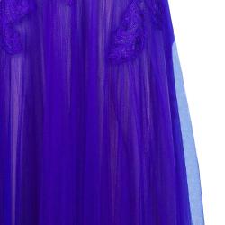 Tadashi Shoji Purple Gathered Gown S