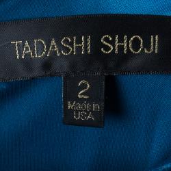 مملوكة مسبقًا فستان تداشي شوجي ديفور أزرق بأكمام طويلة S