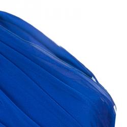 Tadashi Shoji One Shoulder Blue Gown L