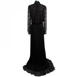 Tadashi Shoji Black Lace Chiffon Gown XXL
