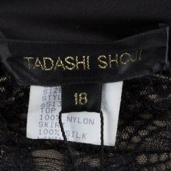 Tadashi Shoji Black Lace Chiffon Gown XXL