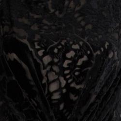 Tadashi Shoji Black Devore Gown M