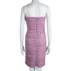 مملوكة مسبقًا فستان تداشي شوجي بنفسجي فاتح ترتر مزخرف بكشكشة بلا حمالات M