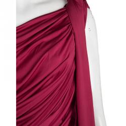 Tadashi Shoji Red One Shoulder Draped Gown XL