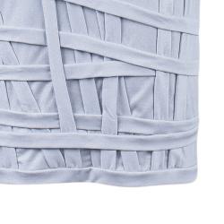 Pre Owned Tadashi Shoji Metallic Gold Paneled One-Shoulder Dress M