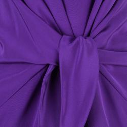 Pre Owned Tadashi Shoji Gathered Silk Dress L