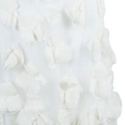 Pre Owned Tadashi Shoji White Organza Detail Skirt L