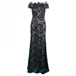 مملوكة مسبقًا فستان تداشي شوجي أسود وبيج M