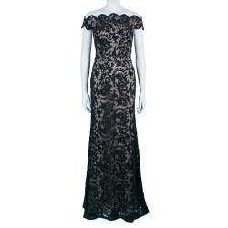 مملوكة مسبقًا فستان تداشي شوجي أسود وبيج M