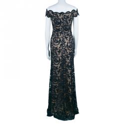 مملوكة مسبقًا فستان تداشي شوجي أسود وبيج M