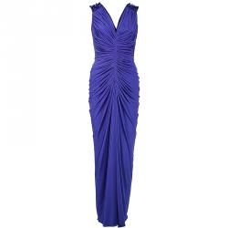 Tadashi Shoji Purple Gathered Gown S