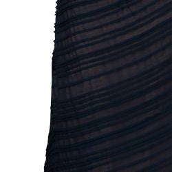 Pre Owned Tadashi Shoji Navy Blue One Shoulder Dress XL