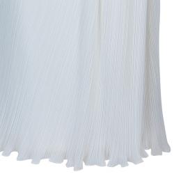 Pre Owned فستان سهرة تداشي شوجي كتف واحد مكشكش أبيض M