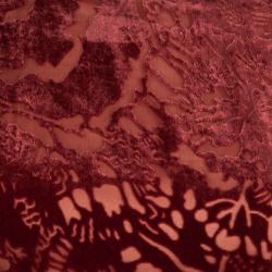 Tadashi Shoji Red Devore Velvet Long Sleeve Gown M