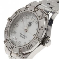 Tag Heuer Aquaracer Diamonds Mother Of Pearl Stainless Steel Women's WristWatch 27MM