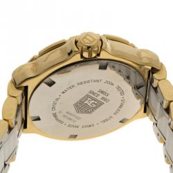 Tag Heuer White Ceramic Gold Plated Steel & Diamonds Formula 1 WAH1222 Women's Wristwatch 35MM