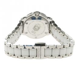Tag Heuer White Ceramic Stainless Steel Amethyst Formula1 Women's Wristwatch 32MM