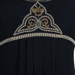 Pre Owned Temperley London Black Embellished Strapless Gown M