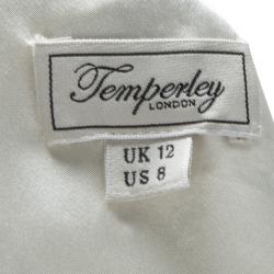 Temperley London Ivory Crystal Embellished Cap Sleeve Dress M