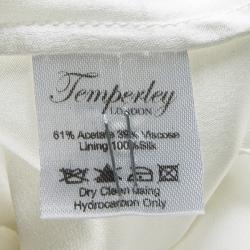 Temperley London Ivory Crystal Embellished Cap Sleeve Dress M