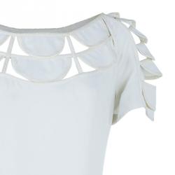 Pre Owned Temperley London White Cutout Top L