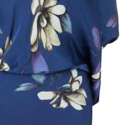 Temperly London Blue Flower Print Maxi Dress M