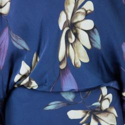 Temperly London Blue Flower Print Maxi Dress M