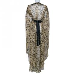 Temperley London Animal Print Chiffon Kaftan L