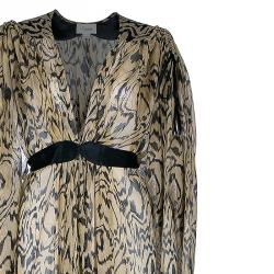 Temperley London Animal Print Chiffon Kaftan L