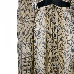 Temperley London Animal Print Chiffon Kaftan L