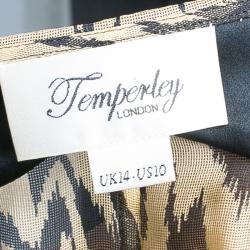 Temperley London Animal Print Chiffon Kaftan L